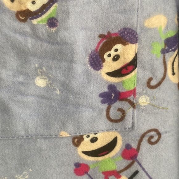 Anna NY Flannel Novelty Monkey Pajama Top L - Picture 4 of 7